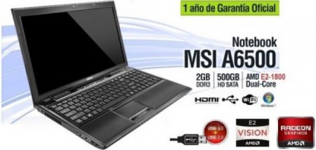 NOTEBOOK MSI MODELO A6500